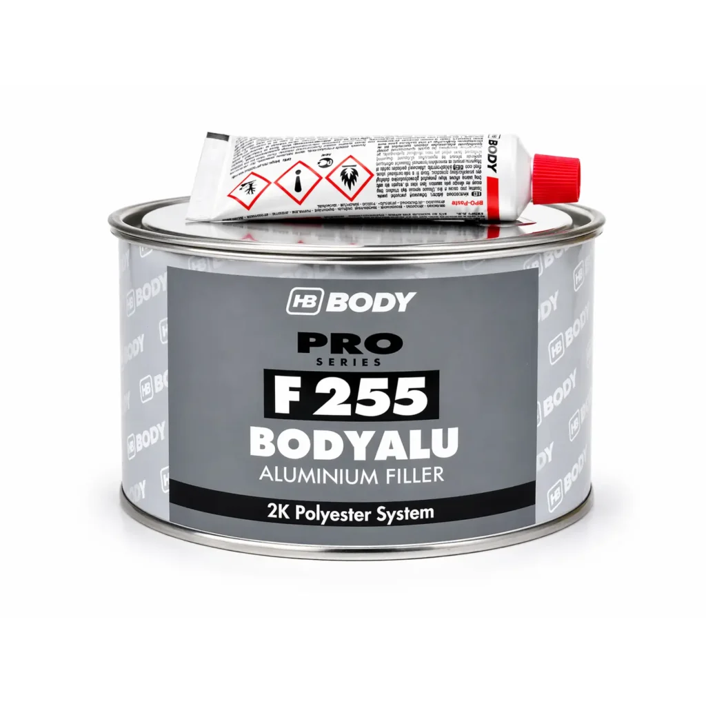 Кит с алуминий HB Body F255 BodyAlu – 2K високоустойчив кит за метал и дебели слоеве 1кг.