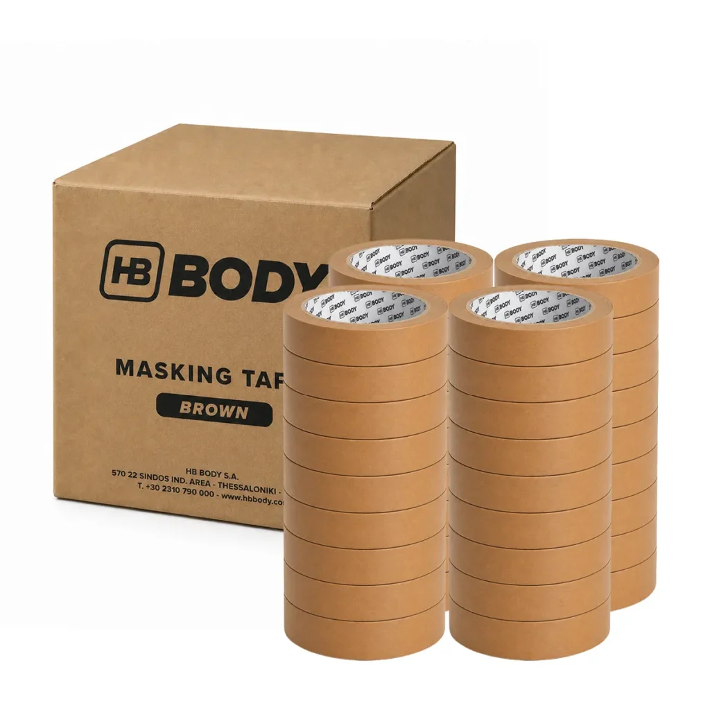 Маскиращо тиксо HB BODY 60°C кафяво 24 мм. x 40 м. – кашон 36 бр.